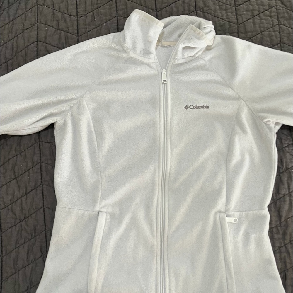 White Columbia fleece zip up
